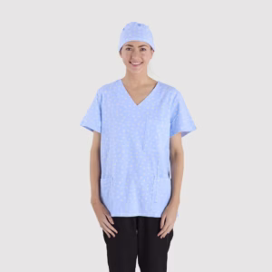 Baby Blue Sunflowers_Women_Cotton Spandex_01 Baby Blue Sunflowers Women Cotton Spandex 01