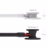 Cardiology IV Black Finish Chestpiece Black Tube Red Stem Black Headset 03