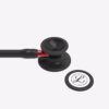 Cardiology IV Black Finish Chestpiece Black Tube Red Stem Black Headset 05