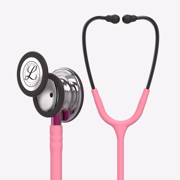 Classic III_Pearl Pink Tube_Mirror Chestpiece_Pink Stem_Smoke Headset_01 Classic III Pearl Pink Tube Mirror Chestpiece Pink Stem Smoke Headset 01