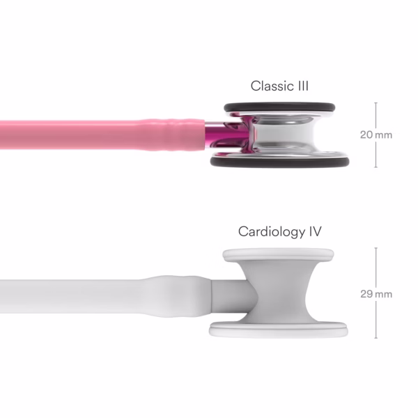 Classic III_Pearl Pink Tube_Mirror Chestpiece_Pink Stem_Smoke Headset_03 Classic III Pearl Pink Tube Mirror Chestpiece Pink Stem Smoke Headset 03