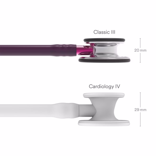 Classic III_Plum Tube_Mirror Chestpiece_Pink Stem_Smoke Headset_03 Classic III Plum Tube Mirror Chestpiece Pink Stem Smoke Headset 03