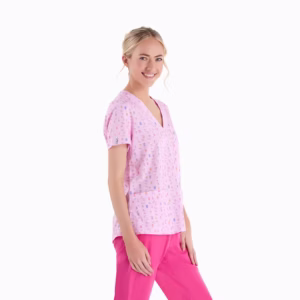 Frosty Pink Female Printed Tops 02