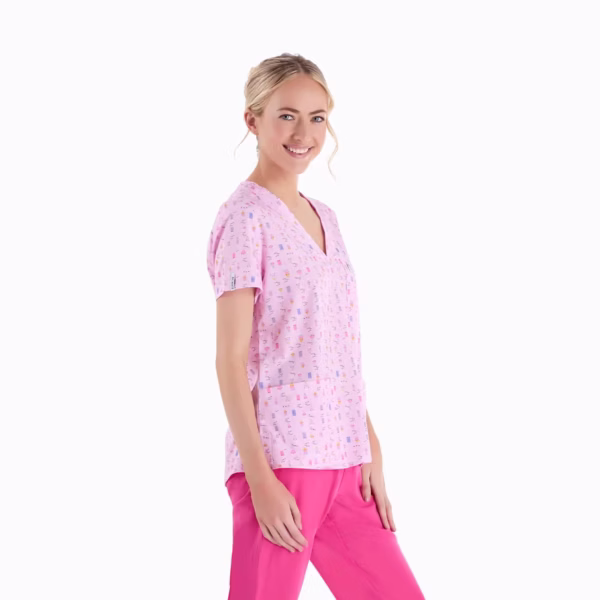 Frosty Pink_Female_Printed Tops_02 Frosty Pink Female Printed Tops 02
