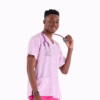 Frosty Pink Men Printed Tops 02