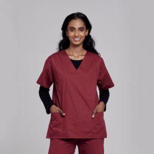 Maroon_Lite Scrubs_Women_02 Maroon Lite Scrubs Women 02