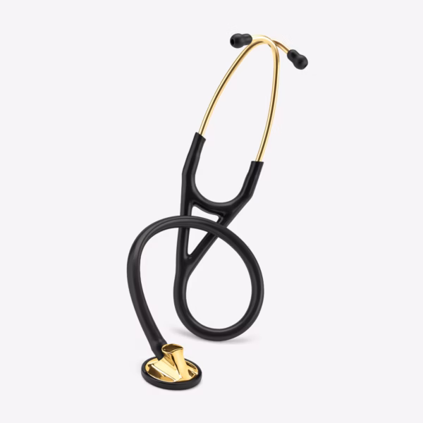 Master Cardiology Black Tube Brass Finish Chestpiece 01