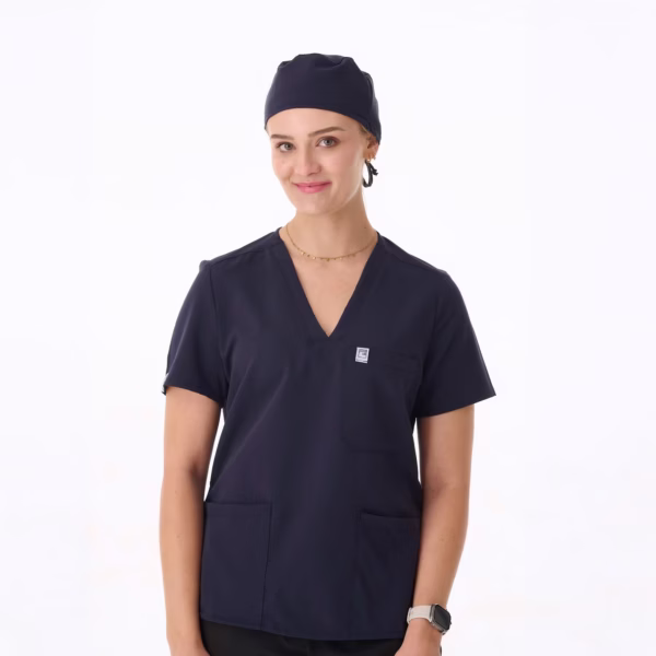 Navy Blue Female ScrubLab Caps 01