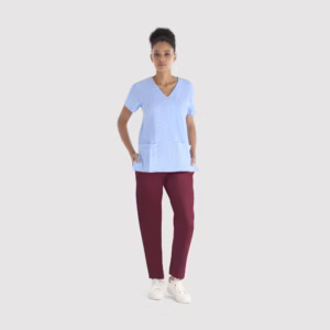 PT Cotton Spandex Women Baby Blue Sunflowers 01