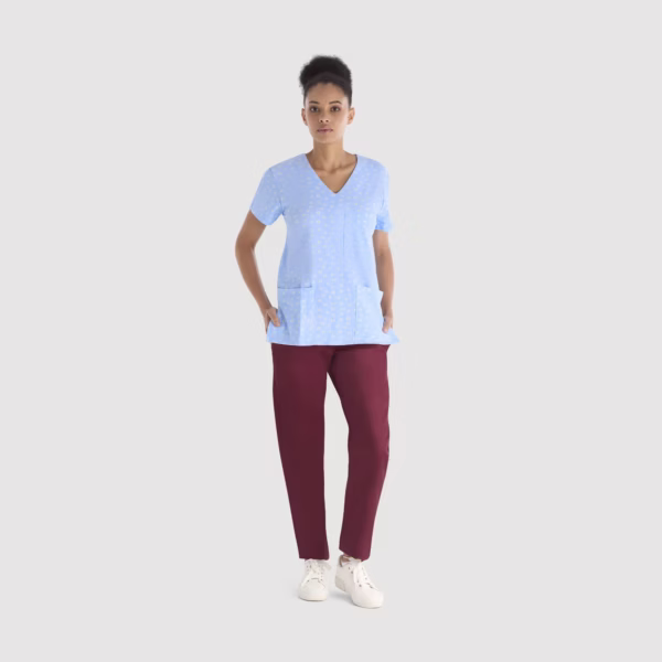 PT Cotton Spandex Women Baby Blue Sunflowers 01