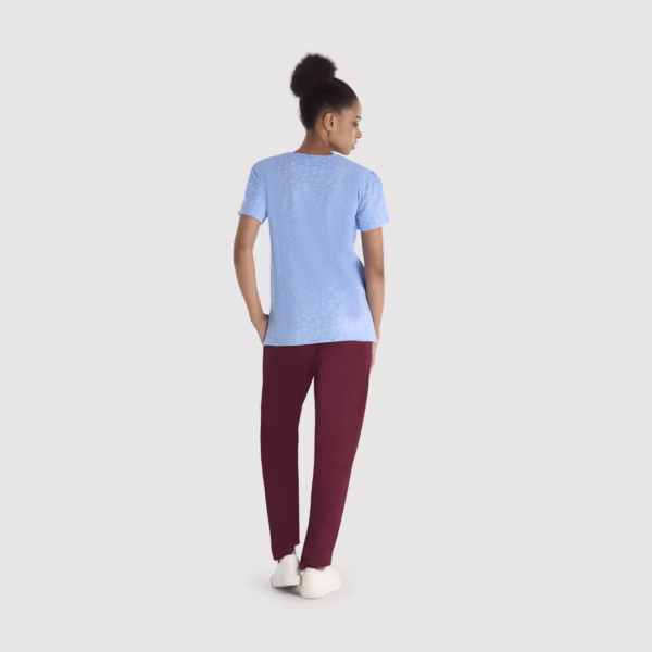 PT Cotton Spandex Women Baby Blue Sunflowers 04
