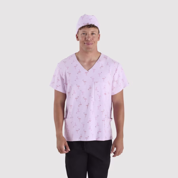 Pink Flamingos Men Cotton Spandex 01