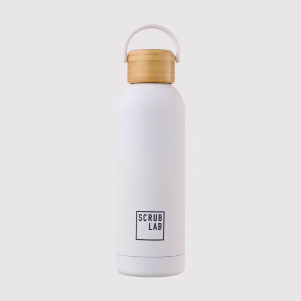 Scrub Lab_White_Water Bottle Scrub Lab White Water Bottle