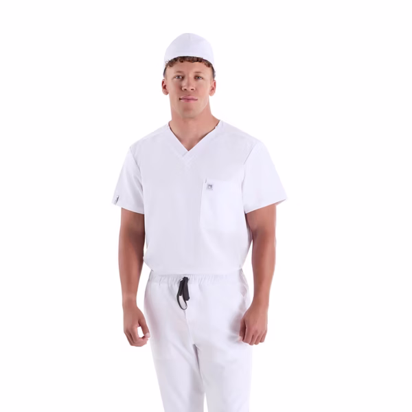 White_Male_ScrubLab Caps_02 White Male ScrubLab Caps 02